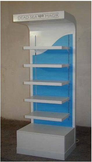 Floor display unit with LED lighting