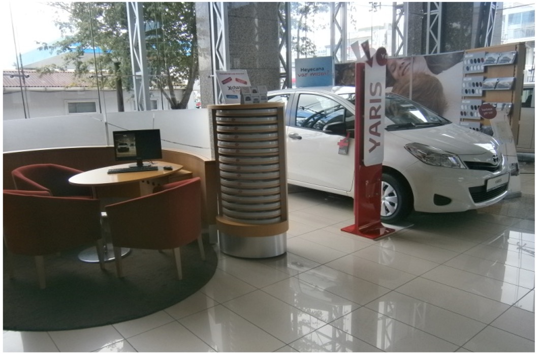 Toyota dealership with new brand identity signage