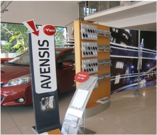 Service area with directional signage